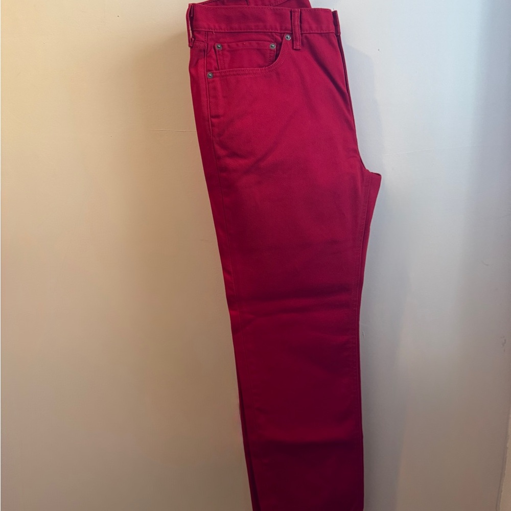 Signature by Levi Strauss Men's Straight Jeans - Red